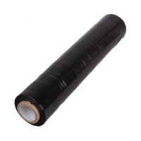 ROLLO DE PLASTICO NEGRO PARA EMBALAR STRETCH FILM DE 18" ( 450 Mm ) ANCHO Y 800 PIES DE LARGO T