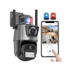 Cámara Vigilancia Wifi  360 Grado DUAL PTZ Y ALARMA  BS-H9005