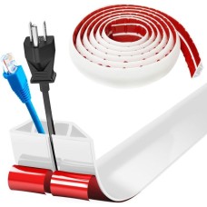 MOLDURA PISO, Conducto flexible para cables pequeños, autoadhesivo, para suelo, 4 cm x 10 m, color blanco 