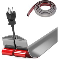 MOLDURA PISO, Conducto flexible para cables pequeños, autoadhesivo, para suelo, 5 cm x 10 m, color gris