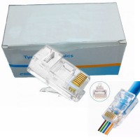 Conector RJ45 Cat6  PASANTE BOX(100PCS)