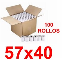 Papel Térmico para Caja Fiscal 57mmx40mm BOX (Caja 100 Rollo)