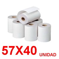 Papel Térmico para Caja Fiscal 57mmx40mm  (Unidad)